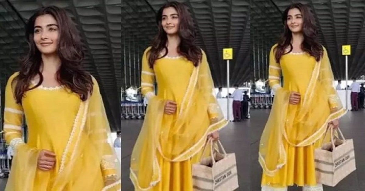 Pooja Hegde ने पहना 26,500 का ‘चंदेरी’ अनारकली सूट, 4 लाख के ‘क्रिश्चियन डायर’ बैग ने खींचा ध्यान
