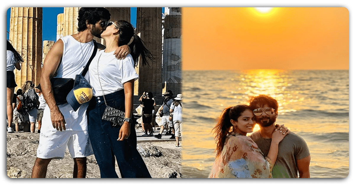 शाहिद कपूर ने पब्लिक प्लेस में किया अपनी पत्नी को Kiss, देखे रोमांटिक तस्वीरे